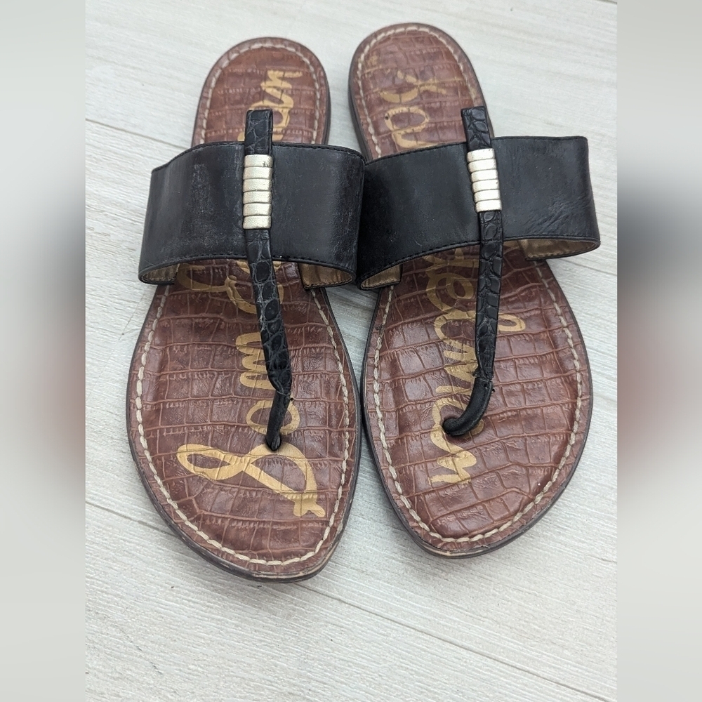 Sam Edelman Womans  Kaye Thong Sandal Leather Size 9 M